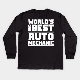 2nd best auto mechanic Kids Long Sleeve T-Shirt